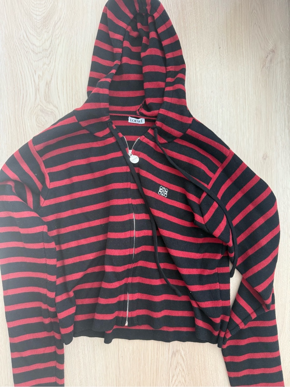 Loewe Red Stripe Zip Hoodie